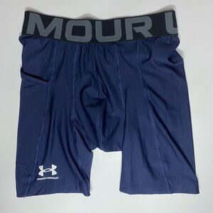 Pre-owned Under Armour compression shorts navy blue small